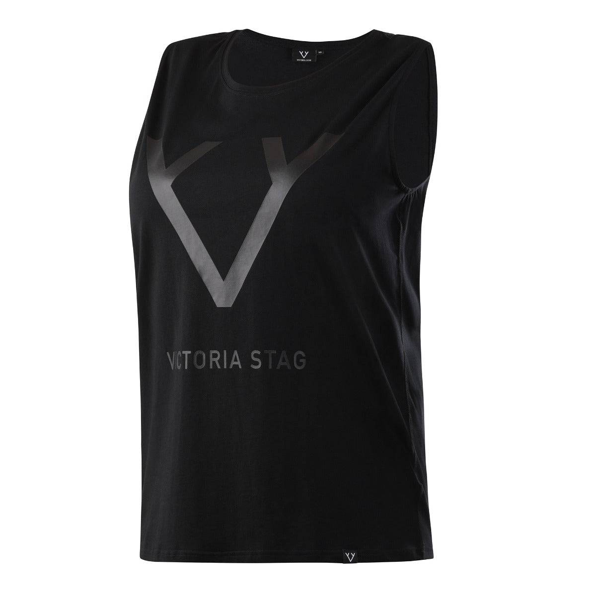 Victoria Stag's Core Muscle Tank in Black front