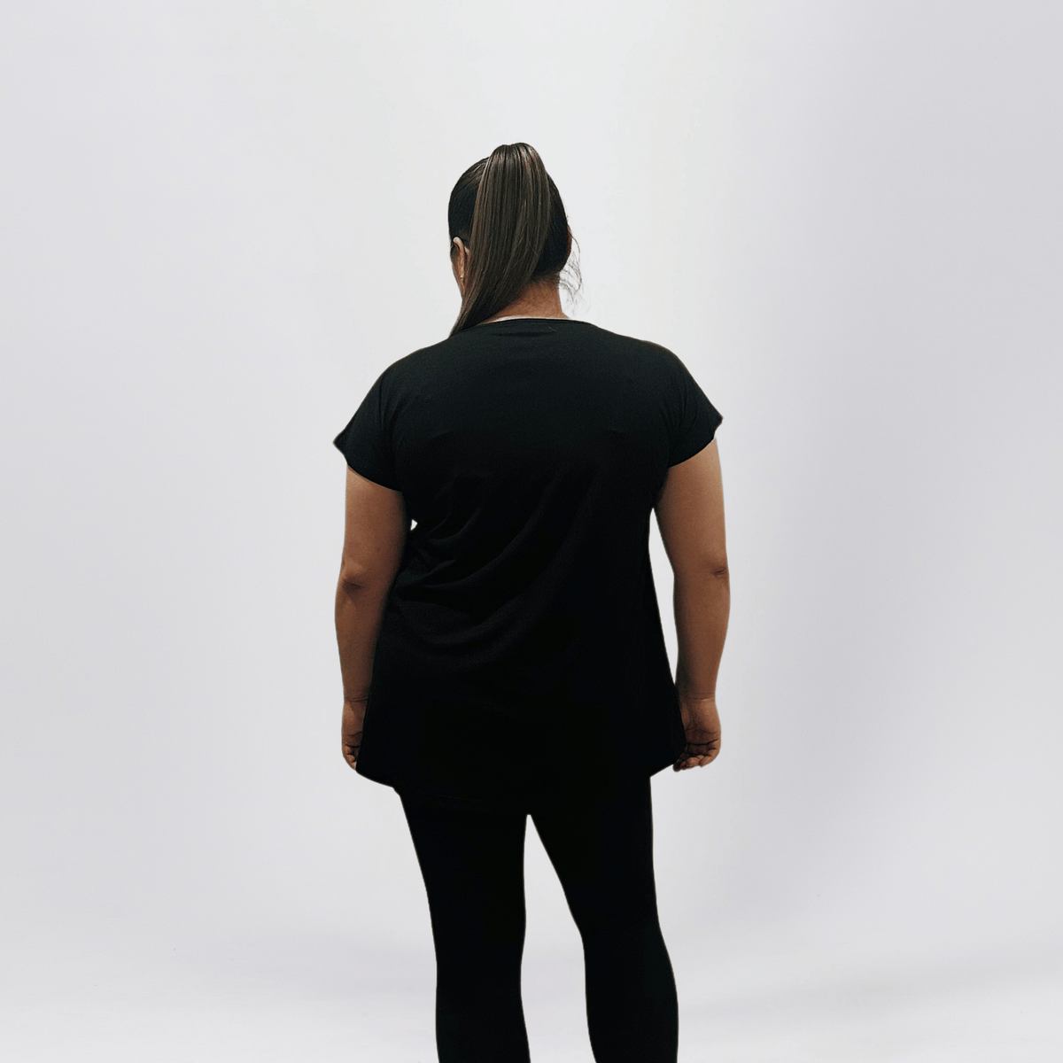 MOTION CAP SLEEVED TEE - BLACK