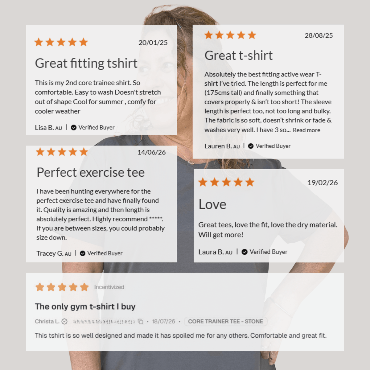 CORE TRAINER TEE - STONE