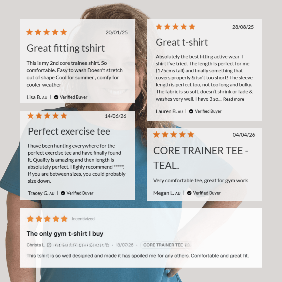 CORE TRAINER TEE - TEAL