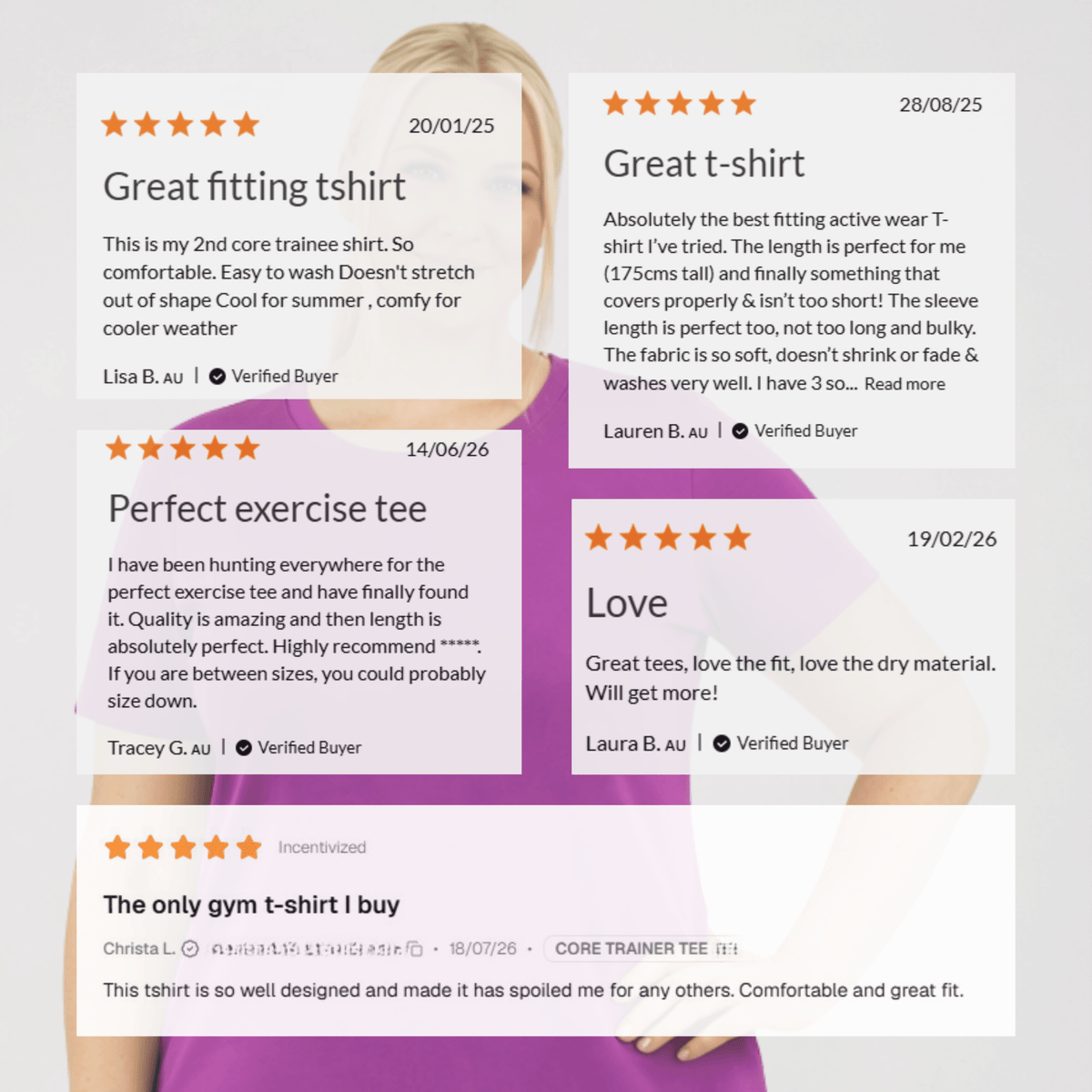 CORE TRAINER TEE - WILD ORCHID