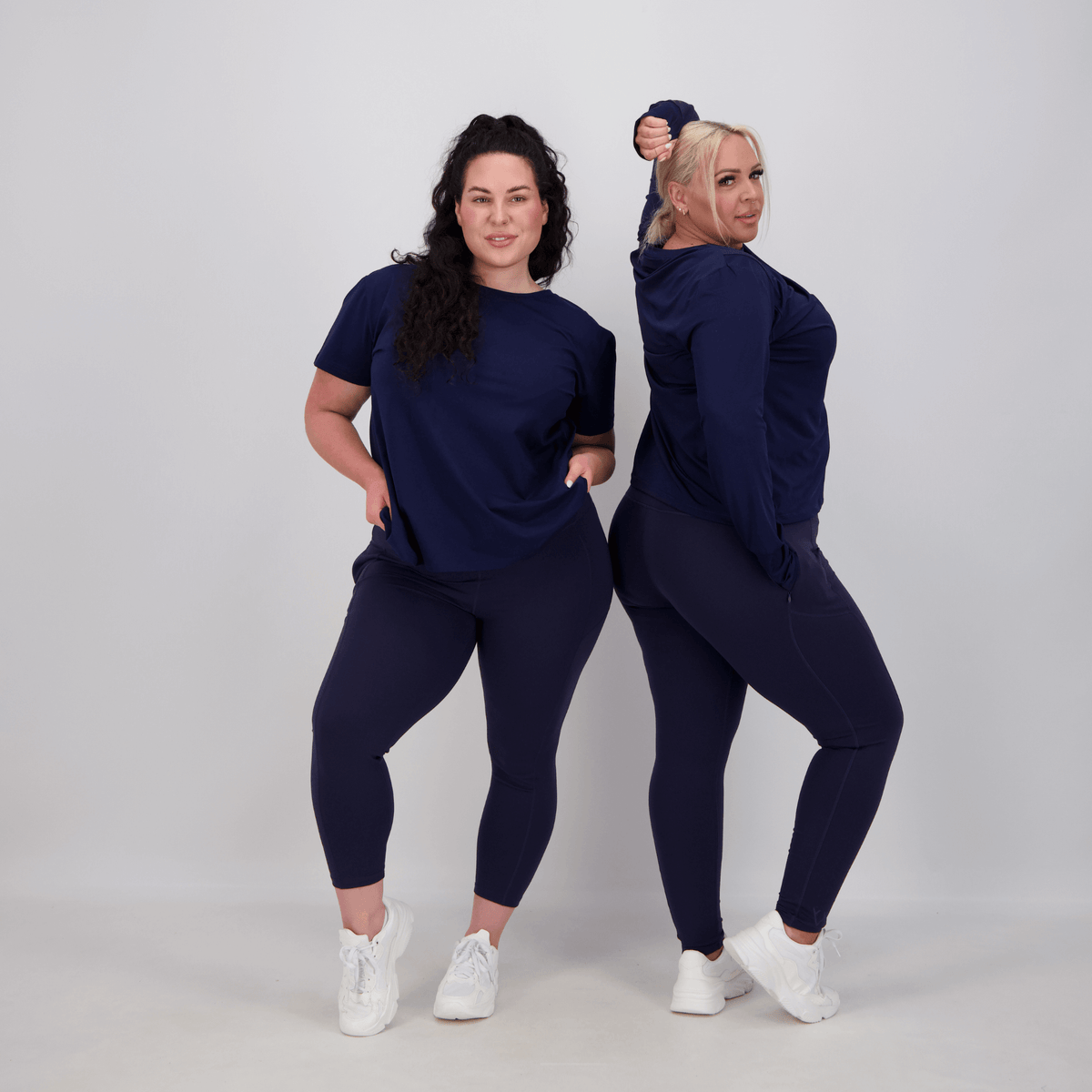 women wearing comfortable activewear that hugs every curves 
