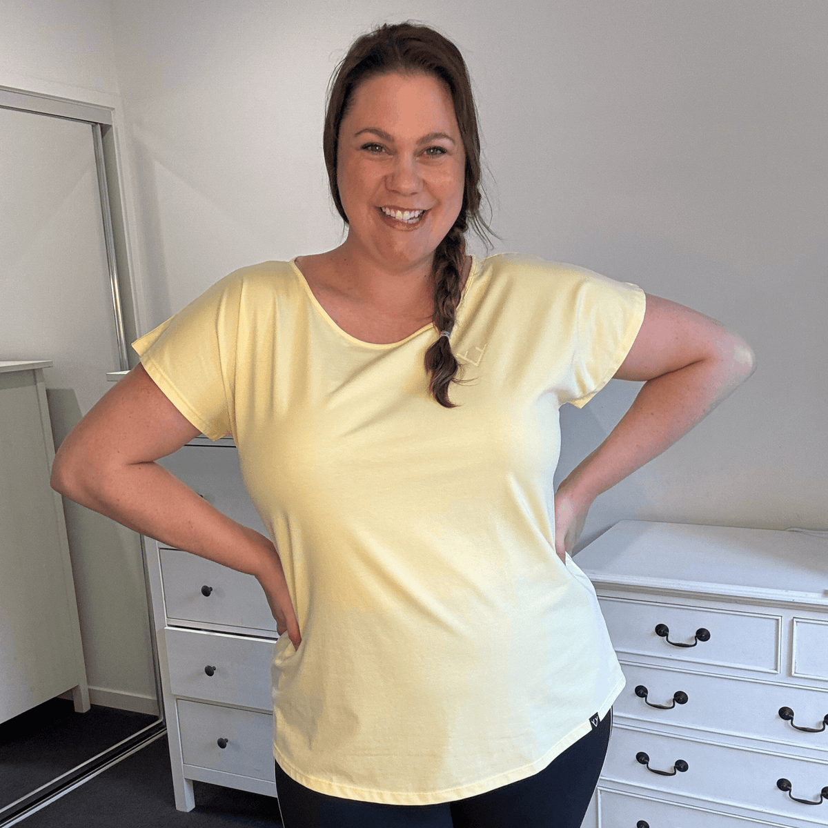 CORE CAP SLEEVED TEE - LEMON SORBET