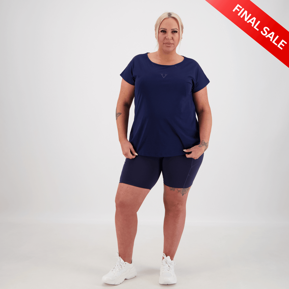 CORE CAP SLEEVED TEE - NAVY