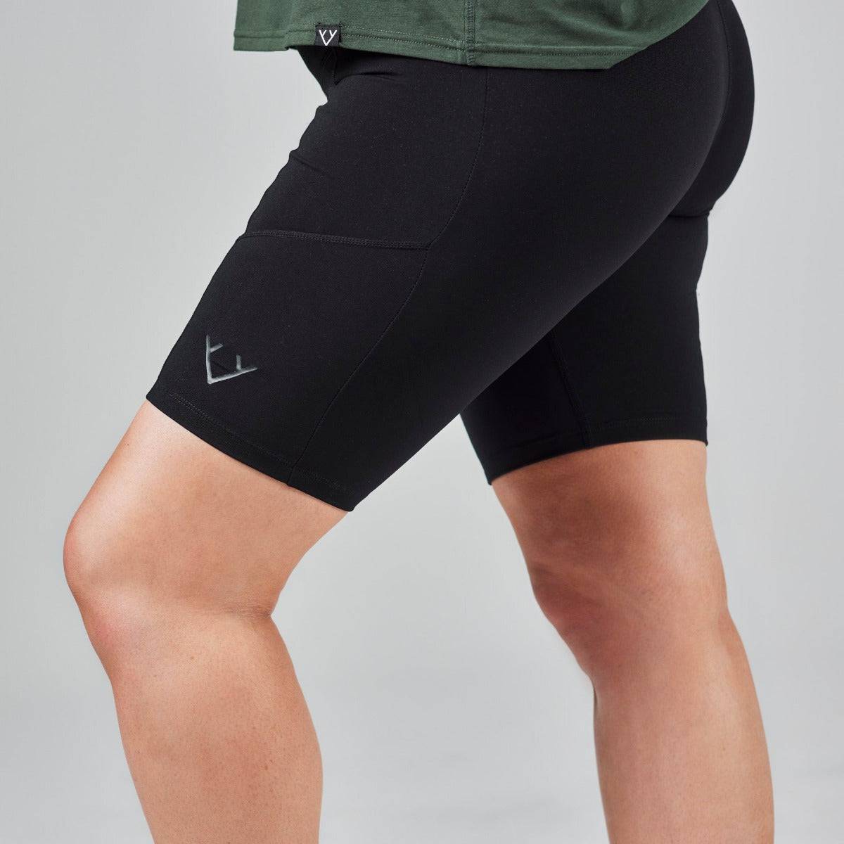 Woman wearing Victoria Stag Core Bike Shorts