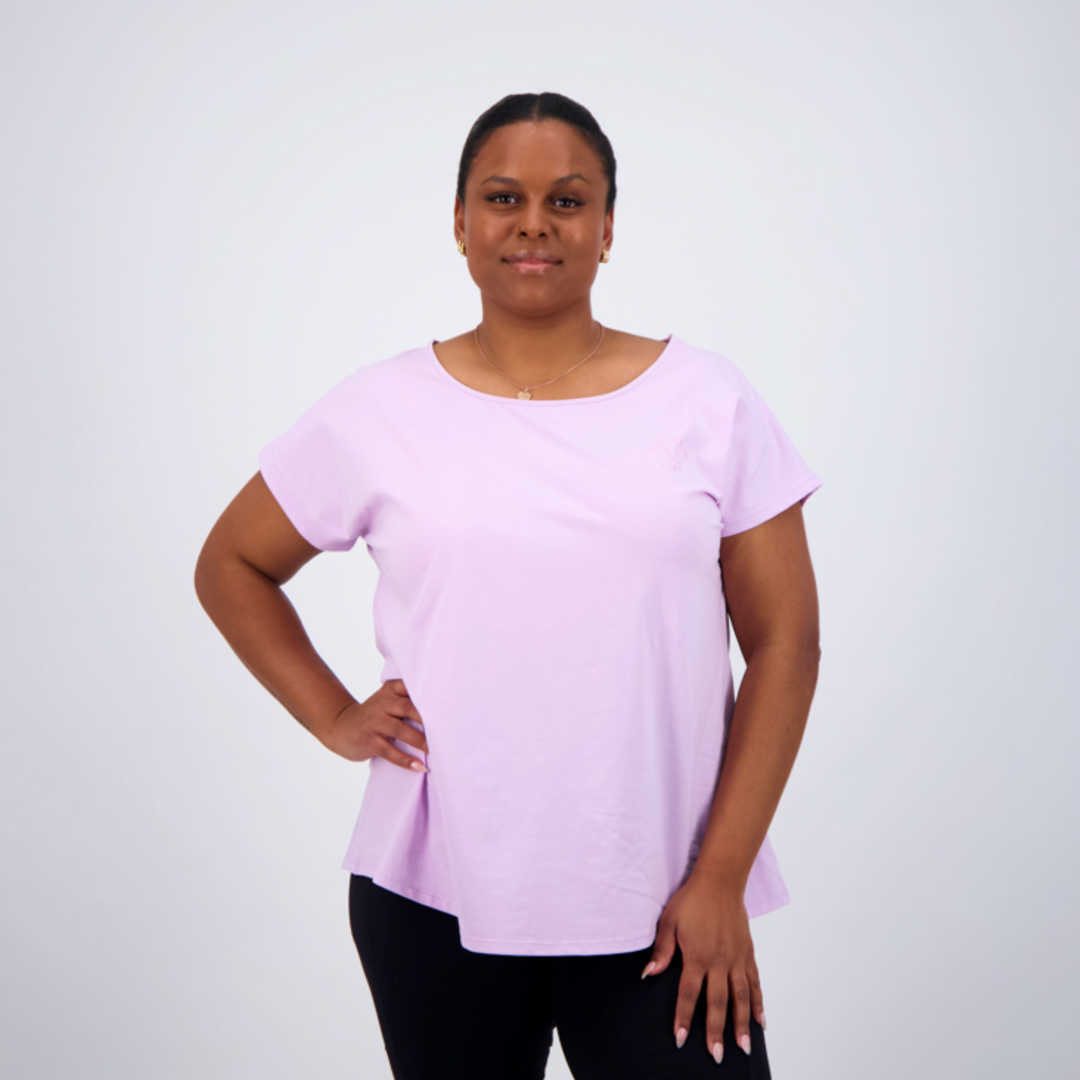 CORE CAP SLEEVED TEE - LILAC