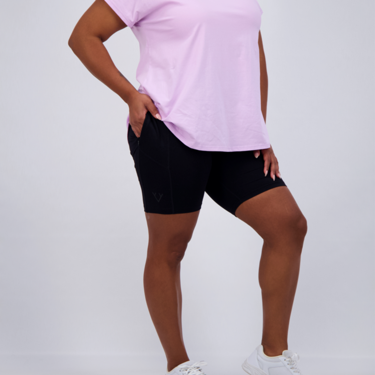 CORE CAP SLEEVED TEE - LILAC