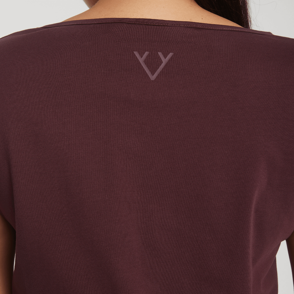 Victoria Stag's Core Cap Sleeved Tee in Ox Blood back