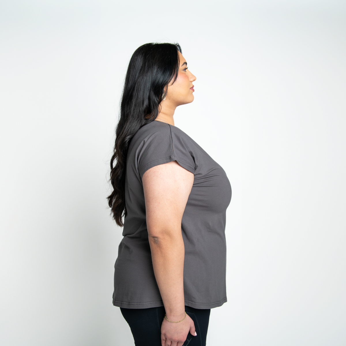 CORE CAP SLEEVED TEE - STONE