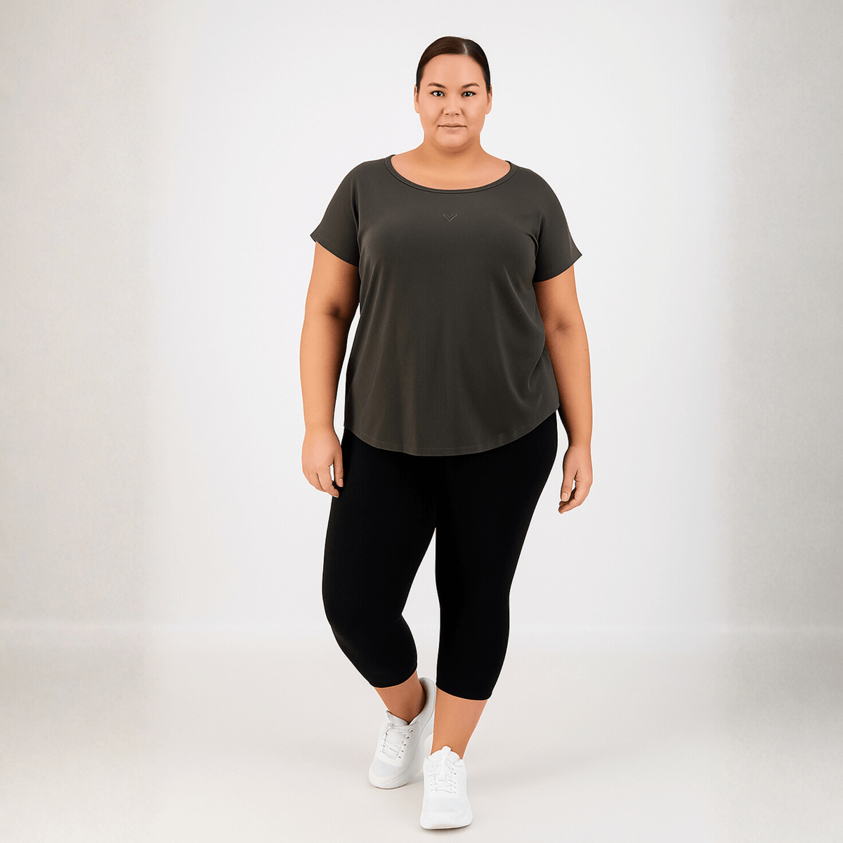 CORE CAP SLEEVED TEE - STONE