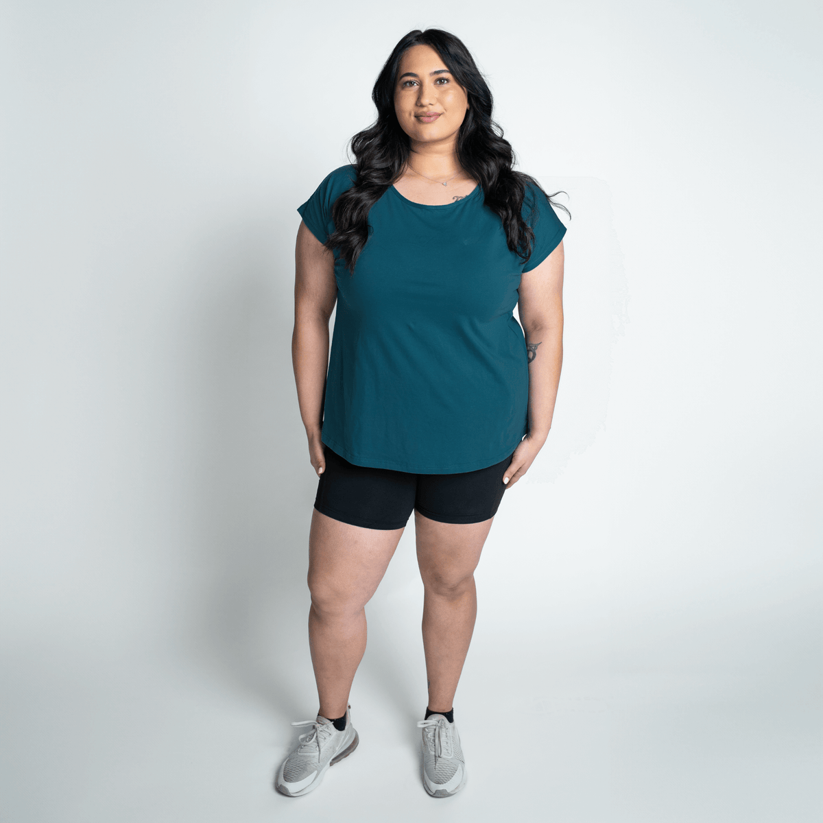 CORE CAP SLEEVED TEE - TEAL