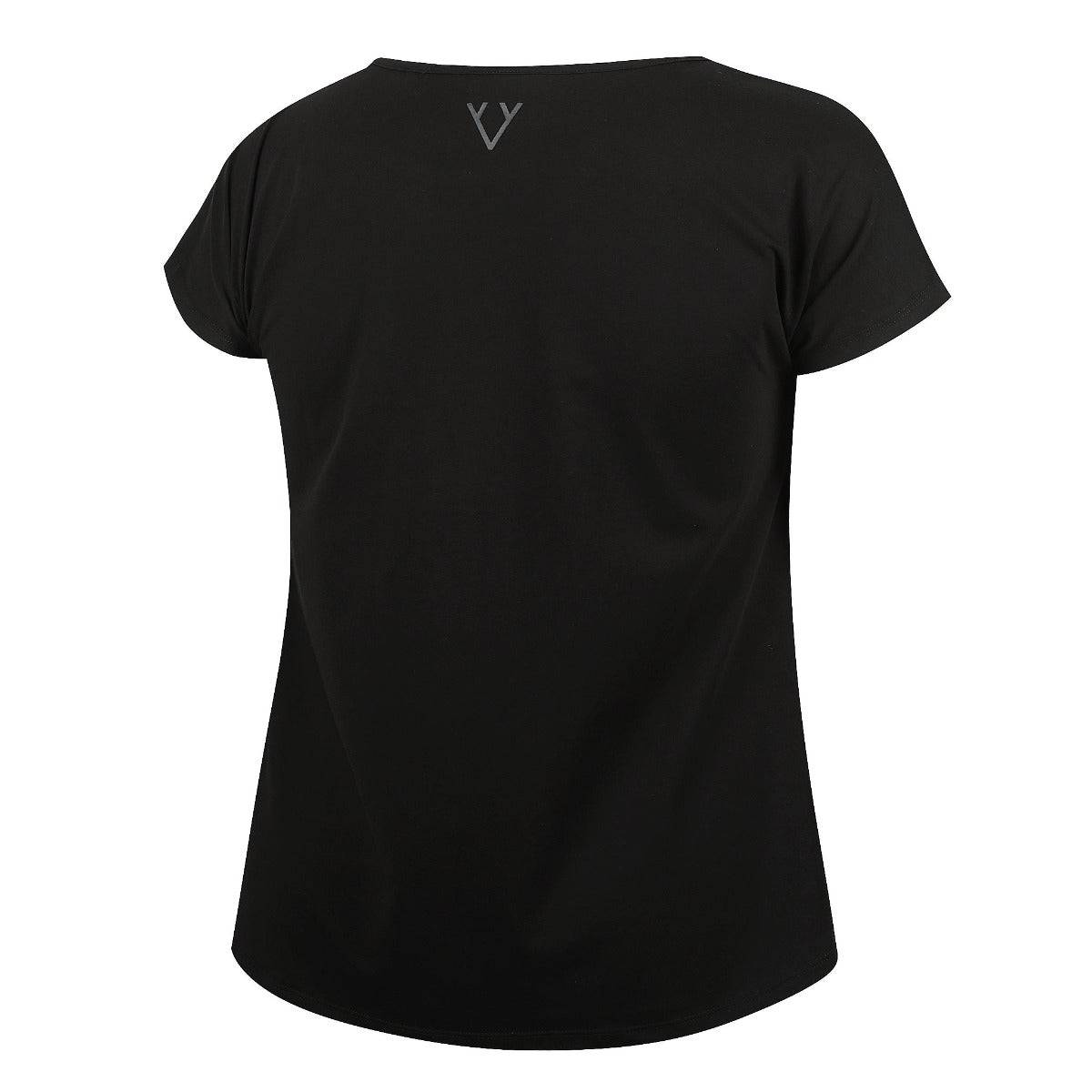 Victoria Stag Core Cap Sleeved Tee in Black V2 back