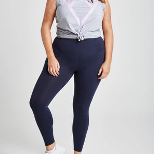 Woman wearing Victoria Stag's Core  Full Length Tights in Navy